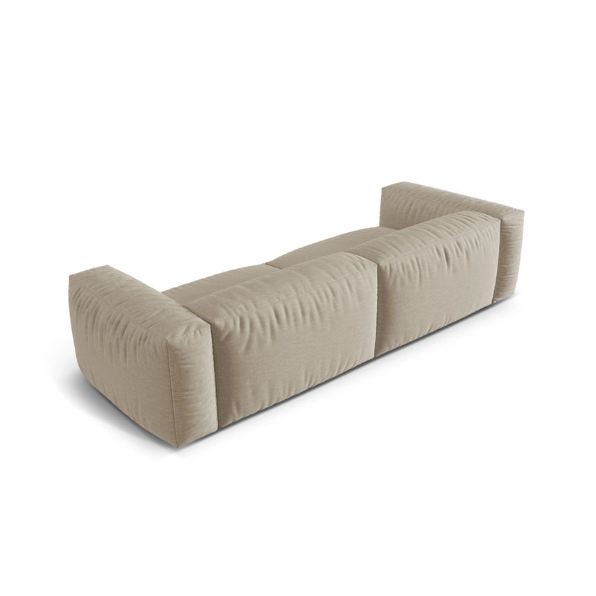 Martina 4-Sitzer Sofa, Sitztiefe 76 cm, aus Strukturierter Stoff in Leichtes Beige (Boston Toffee), 320x106 cm von Micadoni – Bild 4