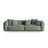 Martina 4-Sitzer Sofa, Sitztiefe 76 cm, aus Strukturierter Stoff in Moosgrün (Boston Water Green), 320x106 cm von Micadoni – Bild 1