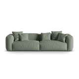 Martina 4-Sitzer Sofa, Sitztiefe 76 cm, aus Strukturierter Stoff in Moosgrün (Boston Water Green), 320x106 cm von Micadoni – Bild 1