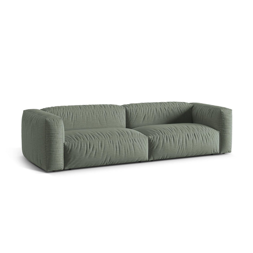 Martina 4-Sitzer Sofa, Sitztiefe 76 cm, aus Strukturierter Stoff in Moosgrün (Boston Water Green), 320x106 cm von Micadoni – Bild 3