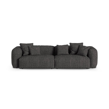 Martina 4-Sitzer Sofa, Sitztiefe 90 cm, aus Boucle in Anthrazit (Monet Anthracite), 320x120 cm von Micadoni – Bild 1