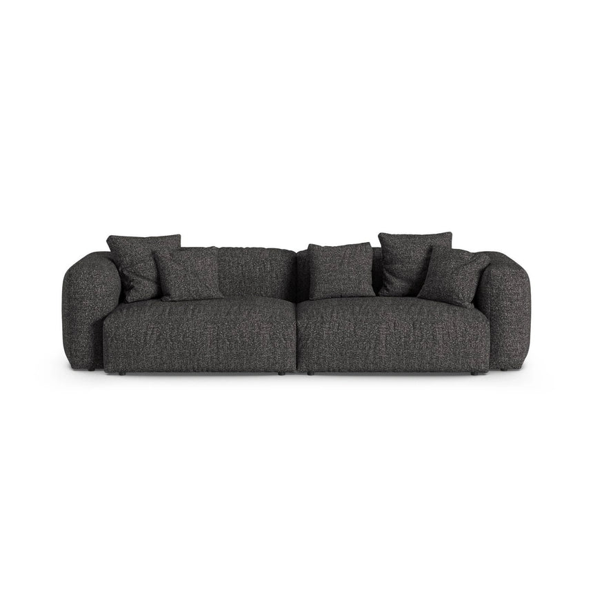 Martina 4-Sitzer Sofa, Sitztiefe 90 cm, aus Boucle in Anthrazit (Monet Anthracite), 320x120 cm von Micadoni – Bild 1
