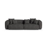 Martina 4-Sitzer Sofa, Sitztiefe 90 cm, aus Boucle in Anthrazit (Monet Anthracite), 320x120 cm von Micadoni – Bild 1