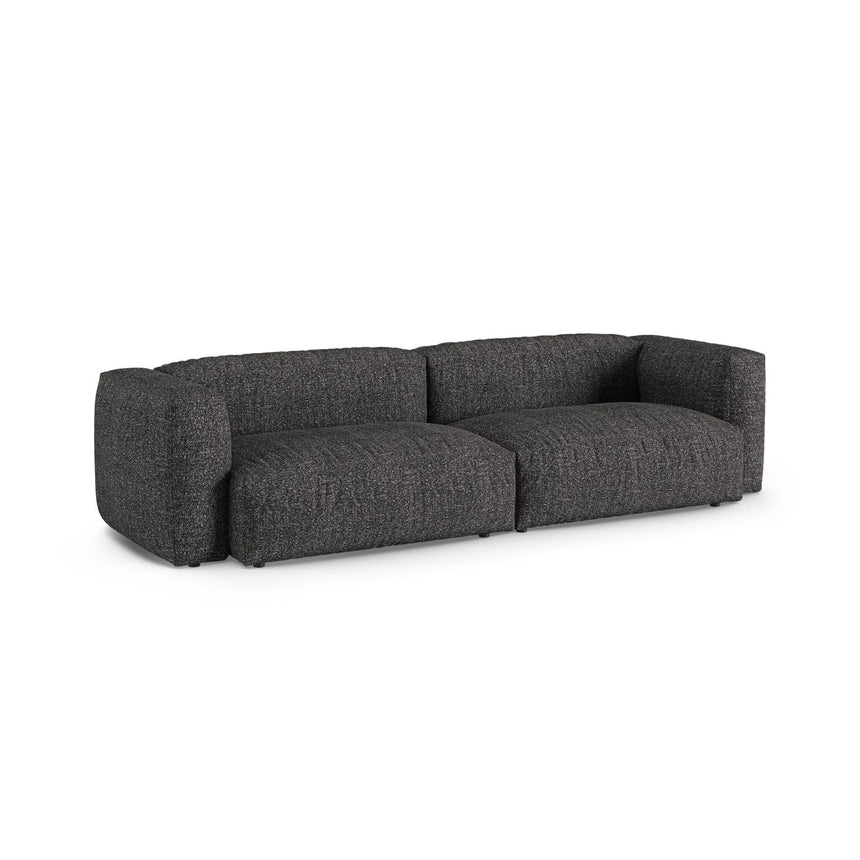 Martina 4-Sitzer Sofa, Sitztiefe 90 cm, aus Boucle in Anthrazit (Monet Anthracite), 320x120 cm von Micadoni – Bild 3