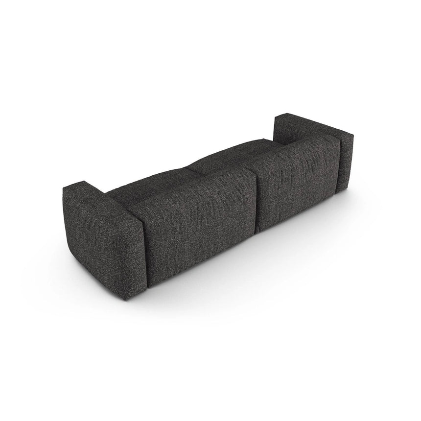 Martina 4-Sitzer Sofa, Sitztiefe 90 cm, aus Boucle in Anthrazit (Monet Anthracite), 320x120 cm von Micadoni – Bild 4
