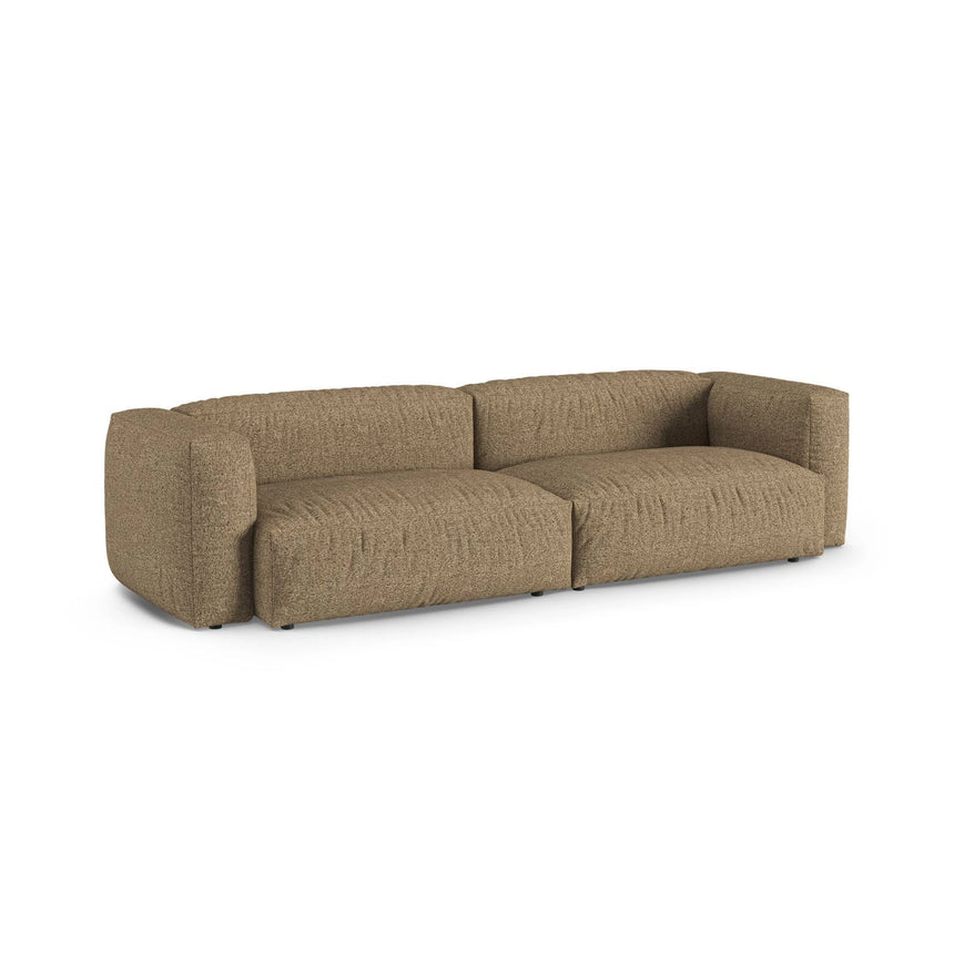 Martina 4-Sitzer Sofa, Sitztiefe 90 cm, aus Boucle in Cappuccino (Monet Cappucino), 320x120 cm von Micadoni – Bild 3