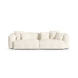 Martina 4-Sitzer Sofa, Sitztiefe 90 cm, aus Boucle in Elfenbein (Monet Nata), 320x120 cm von Micadoni – Bild 1