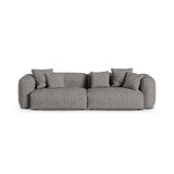 Martina 4-Sitzer Sofa, Sitztiefe 90 cm, aus Boucle in Graphit (Monet Graphite), 320x120 cm von Micadoni – Bild 1