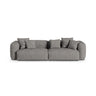 Martina 4-Sitzer Sofa, Sitztiefe 90 cm, aus Boucle in Graphit (Monet Graphite), 320x120 cm von Micadoni – Bild 1