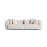 Martina 4-Sitzer Sofa, Sitztiefe 90 cm, aus Boucle in Grau Beige meliert (Monet Pearl), 320x120 cm von Micadoni – Bild 1