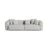 Martina 4-Sitzer Sofa, Sitztiefe 90 cm, aus Boucle in Silber (Monet Silver), 320x120 cm von Micadoni – Bild 1