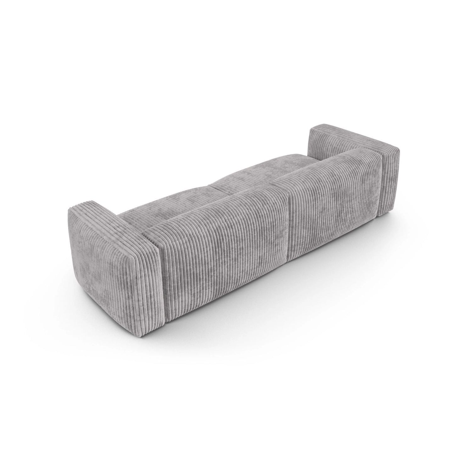 Martina 4-Sitzer Sofa, Sitztiefe 90 cm, aus Cord in Hellgrau (Tilia 86), 320x120 cm von Micadoni – Bild 4