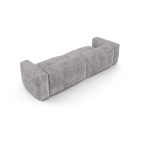 Martina 4-Sitzer Sofa, Sitztiefe 90 cm, aus Cord in Hellgrau (Tilia 86), 320x120 cm von Micadoni – Bild 4