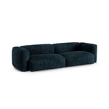 Martina 4-Sitzer Sofa, Sitztiefe 90 cm, aus Samt in Deep Petrol (Vogue 13), 320x120 cm von Micadoni – Bild 3