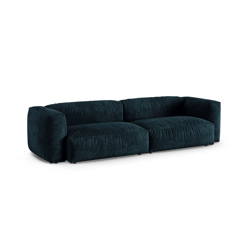 Martina 4-Sitzer Sofa, Sitztiefe 90 cm, aus Samt in Deep Petrol (Vogue 13), 320x120 cm von Micadoni – Bild 3