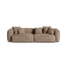 Martina 4-Sitzer Sofa, Sitztiefe 90 cm, aus Samt in Dunkelbeige (Vogue 3), 320x120 cm von Micadoni – Bild 1