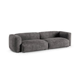 Martina 4-Sitzer Sofa, Sitztiefe 90 cm, aus Samt in Grau (Vogue 15), 320x120 cm von Micadoni – Bild 3