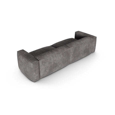 Martina 4-Sitzer Sofa, Sitztiefe 90 cm, aus Samt in Grau (Vogue 15), 320x120 cm von Micadoni – Bild 4