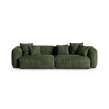 Martina 4-Sitzer Sofa, Sitztiefe 90 cm, aus Samt in Grün (Vogue 11), 320x120 cm von Micadoni – Bild 1