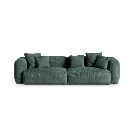 Martina 4-Sitzer Sofa, Sitztiefe 90 cm, aus Samt in Petrol (Vogue 12), 320x120 cm von Micadoni – Bild 1