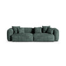 Martina 4-Sitzer Sofa, Sitztiefe 90 cm, aus Samt in Petrol (Vogue 12), 320x120 cm von Micadoni – Bild 1