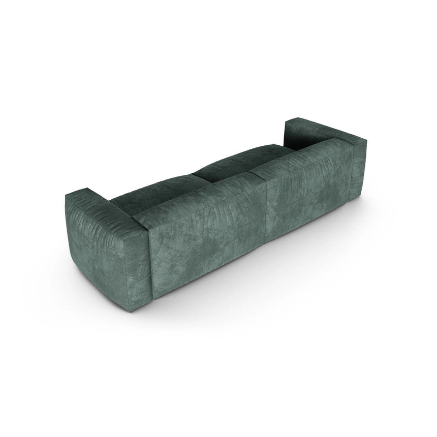 Martina 4-Sitzer Sofa, Sitztiefe 90 cm, aus Samt in Petrol (Vogue 12), 320x120 cm von Micadoni – Bild 4