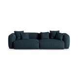 Martina 4-Sitzer Sofa, Sitztiefe 90 cm, aus Strukturierter Stoff in Blau Jeans (Boston Ocean), 320x120 cm von Micadoni – Bild 1
