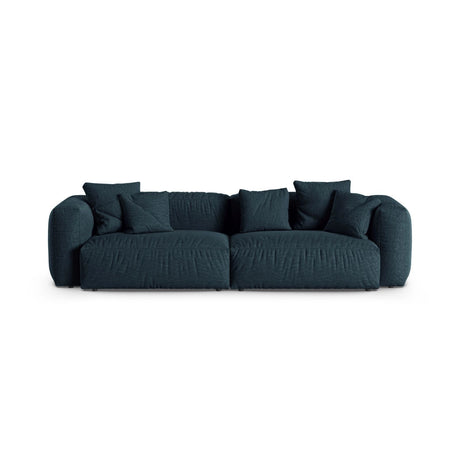 Martina 4-Sitzer Sofa, Sitztiefe 90 cm, aus Strukturierter Stoff in Blau Jeans (Boston Ocean), 320x120 cm von Micadoni – Bild 1