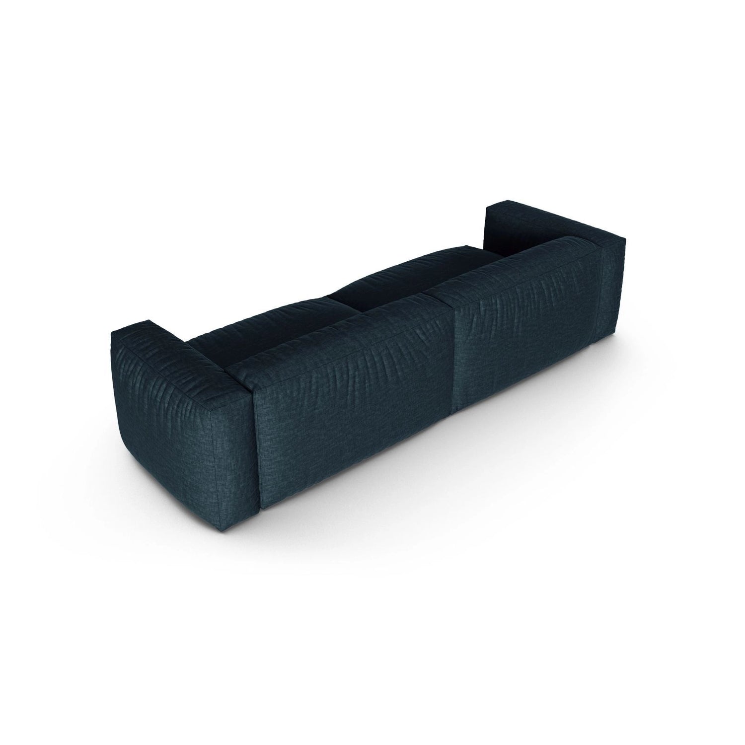 Martina 4-Sitzer Sofa, Sitztiefe 90 cm, aus Strukturierter Stoff in Blau Jeans (Boston Ocean), 320x120 cm von Micadoni – Bild 4