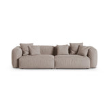 Martina 4-Sitzer Sofa, Sitztiefe 90 cm, aus Strukturierter Stoff in Dunkelbeige (Boston Trufa), 320x120 cm von Micadoni – Bild 1