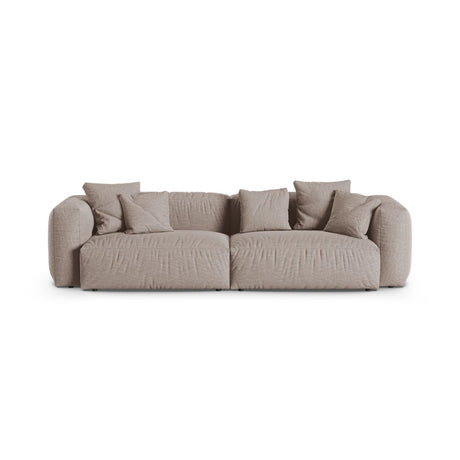 Martina 4-Sitzer Sofa, Sitztiefe 90 cm, aus Strukturierter Stoff in Dunkelbeige (Boston Trufa), 320x120 cm von Micadoni – Bild 1