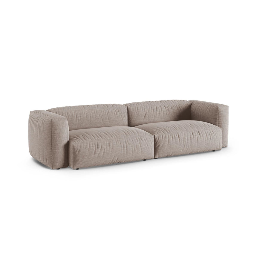 Martina 4-Sitzer Sofa, Sitztiefe 90 cm, aus Strukturierter Stoff in Dunkelbeige (Boston Trufa), 320x120 cm von Micadoni – Bild 3
