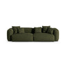 Martina 4-Sitzer Sofa, Sitztiefe 90 cm, aus Strukturierter Stoff in Grün (Boston Forest), 320x120 cm von Micadoni – Bild 1
