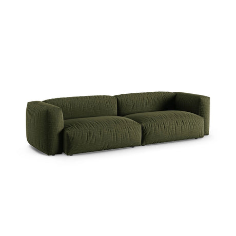 Martina 4-Sitzer Sofa, Sitztiefe 90 cm, aus Strukturierter Stoff in Grün (Boston Forest), 320x120 cm von Micadoni – Bild 3
