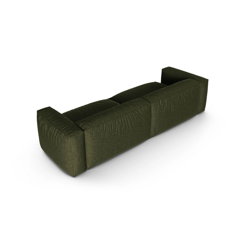 Martina 4-Sitzer Sofa, Sitztiefe 90 cm, aus Strukturierter Stoff in Grün (Boston Forest), 320x120 cm von Micadoni – Bild 4