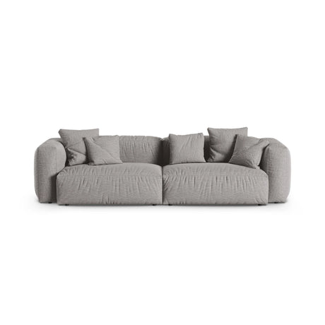 Martina 4-Sitzer Sofa, Sitztiefe 90 cm, aus Strukturierter Stoff in Hellgrau (Boston Light Grey), 320x120 cm von Micadoni – Bild 1