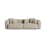 Martina 4-Sitzer Sofa, Sitztiefe 90 cm, aus Strukturierter Stoff in Leichtes Beige (Boston Toffee), 320x120 cm von Micadoni – Bild 1