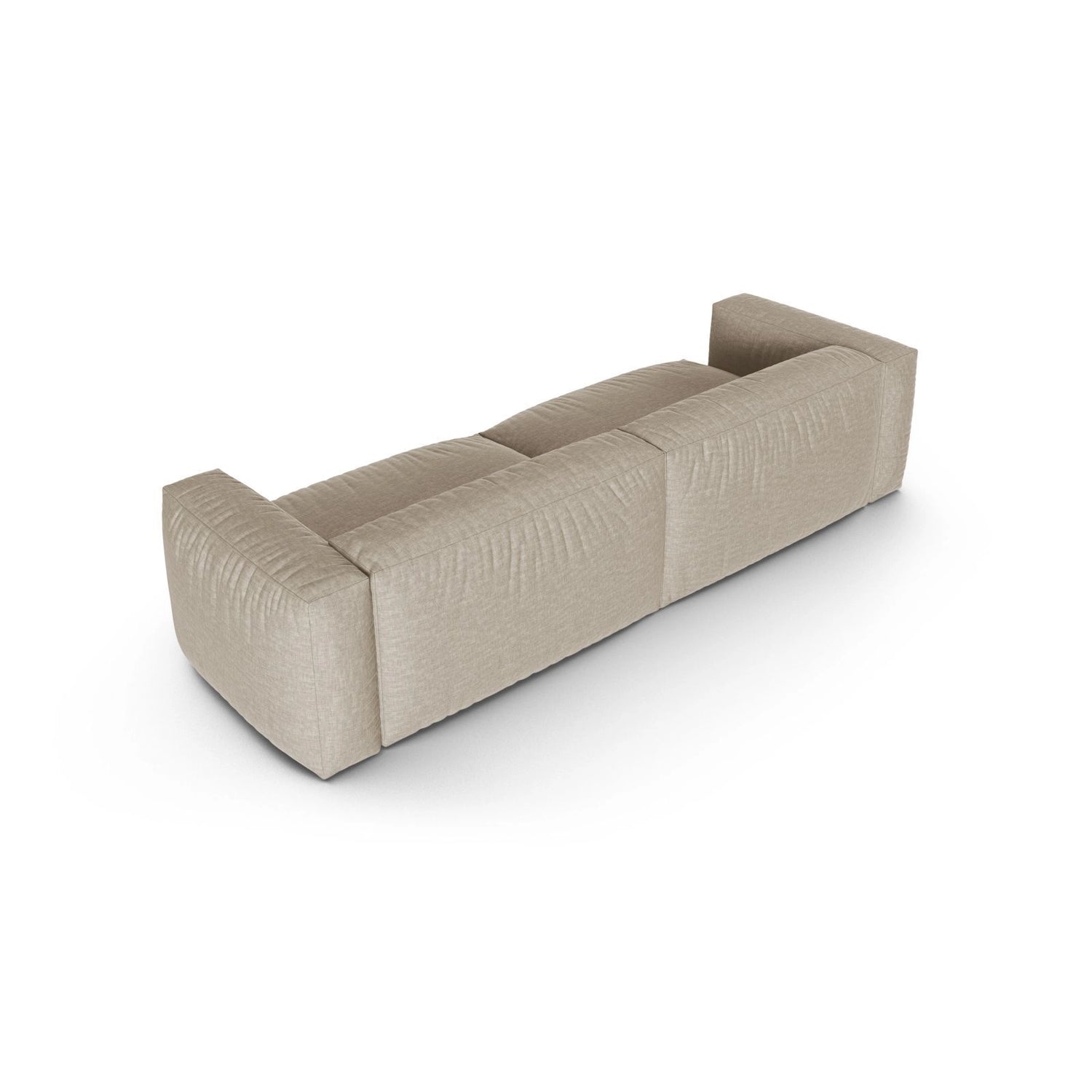 Martina 4-Sitzer Sofa, Sitztiefe 90 cm, aus Strukturierter Stoff in Leichtes Beige (Boston Toffee), 320x120 cm von Micadoni – Bild 4