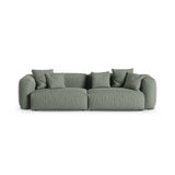 Martina 4-Sitzer Sofa, Sitztiefe 90 cm, aus Strukturierter Stoff in Moosgrün (Boston Water Green), 320x120 cm von Micadoni – Bild 1