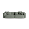 Martina 4-Sitzer Sofa, Sitztiefe 90 cm, aus Strukturierter Stoff in Moosgrün (Boston Water Green), 320x120 cm von Micadoni – Bild 1