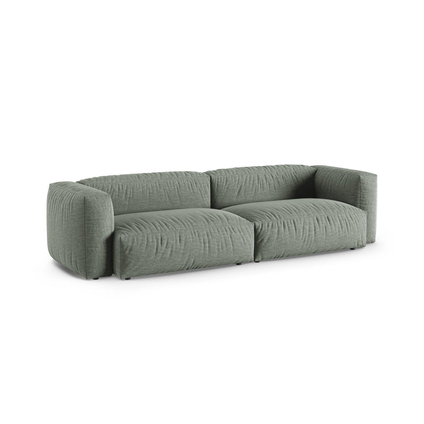 Martina 4-Sitzer Sofa, Sitztiefe 90 cm, aus Strukturierter Stoff in Moosgrün (Boston Water Green), 320x120 cm von Micadoni – Bild 3