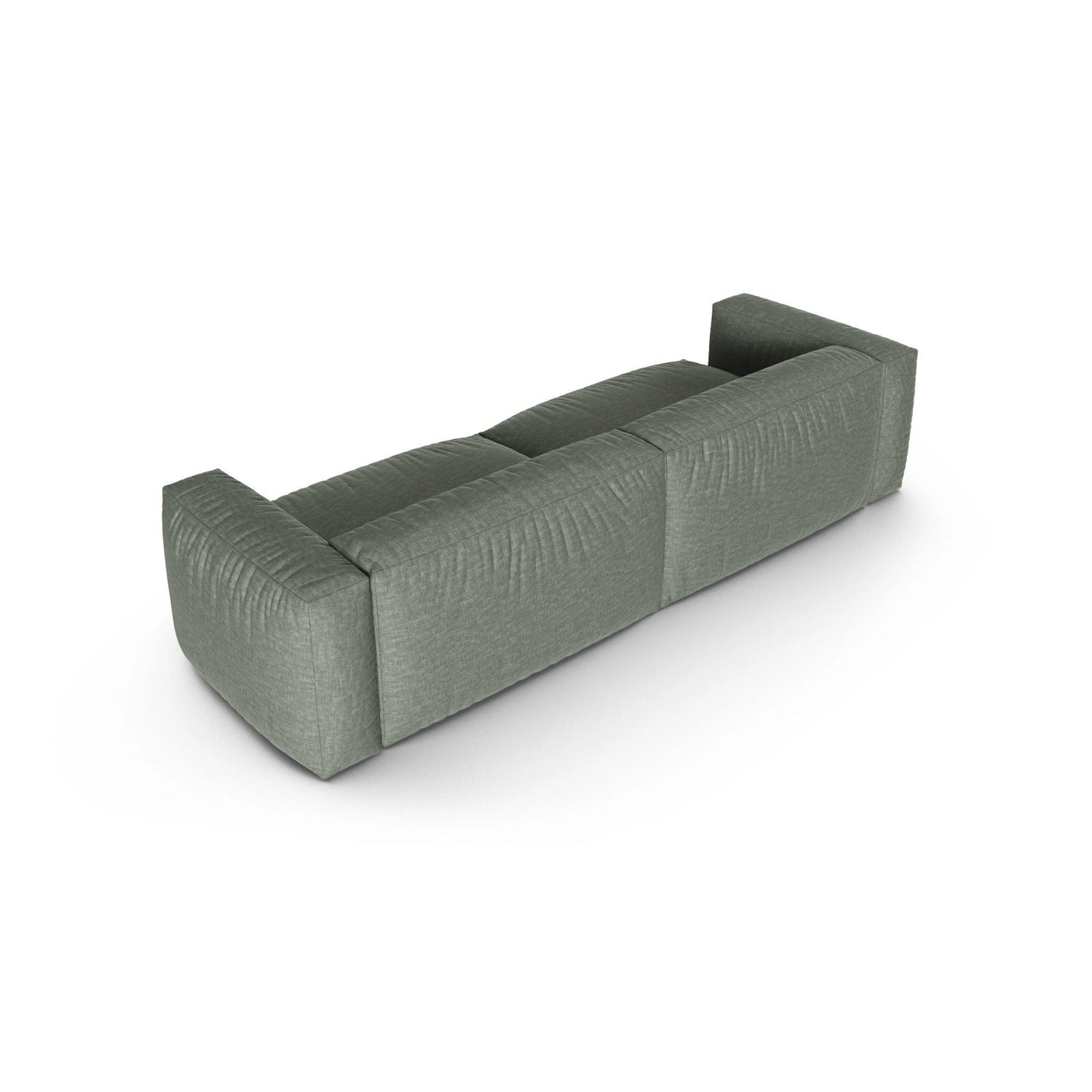 Martina 4-Sitzer Sofa, Sitztiefe 90 cm, aus Strukturierter Stoff in Moosgrün (Boston Water Green), 320x120 cm von Micadoni – Bild 4