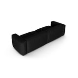 Martina 4-Sitzer Sofa, Sitztiefe 90 cm, aus Strukturierter Stoff in Schwarz (Boston Black), 320x120 cm von Micadoni – Bild 4