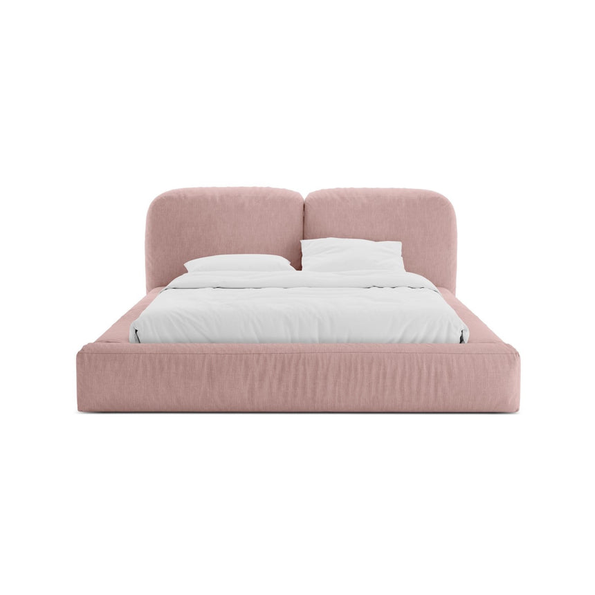 Martina Bett mit Doppelkopfteil und Stauraum aus Strukturierter Stoff in Rosa (Boston Pink), 160x200 cm von Micadoni – Bild 5
