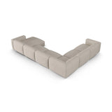 Martina Modulares Panoramasofa, Linke Seite, Sitztiefe 90 cm, aus Boucle in Beige (Monet Sand), 420x330 cm von Micadoni – Bild 5