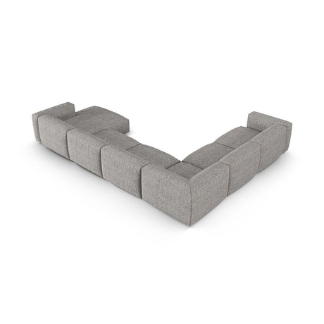 Martina Modulares Panoramasofa, Linke Seite, Sitztiefe 90 cm, aus Boucle in Graphit (Monet Graphite), 420x330 cm von Micadoni – Bild 5