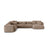 Martina Modulares Panoramasofa, Linke Seite, Sitztiefe 90 cm, aus Cord in Acorn (Tilia 17), 420x330 cm von Micadoni – Bild 1