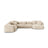 Martina Modulares Panoramasofa, Linke Seite, Sitztiefe 90 cm, aus Cord in Leichtes Beige (Tilia 03), 420x330 cm von Micadoni – Bild 1