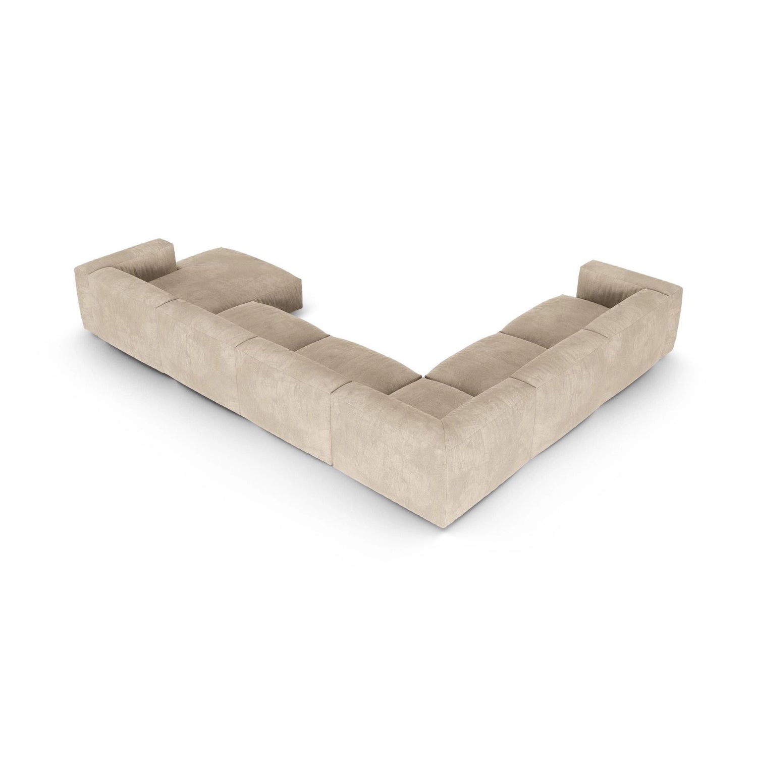 Martina Modulares Panoramasofa, Linke Seite, Sitztiefe 90 cm, aus Samt, Cord, Boucle oder Strukturstoff, 420x330 cm von Micadoni – Bild 5