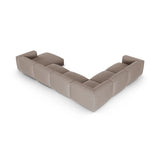 Martina Modulares Panoramasofa, Linke Seite, Sitztiefe 90 cm, aus Strukturierter Stoff in Dunkelbeige (Boston Trufa), 420x330 cm von Micadoni – Bild 5